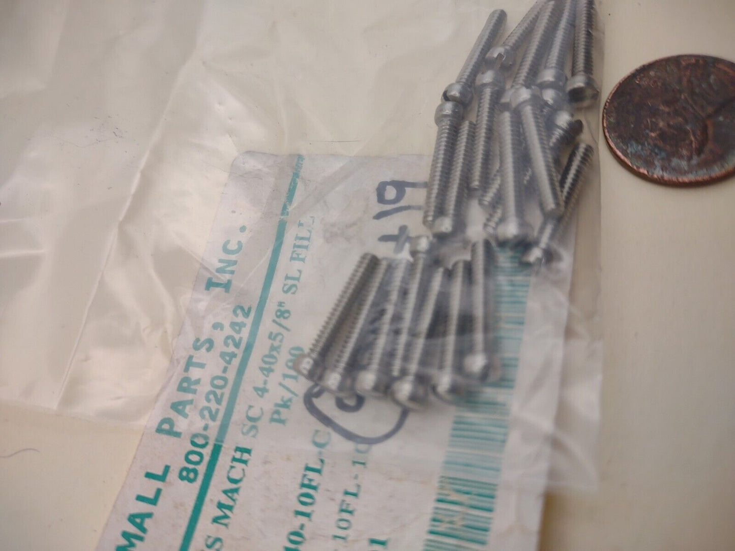 #4-40 x 5/8" NOS Fillister Head Slotted SS Machine Screws Pack of (20) FIL10