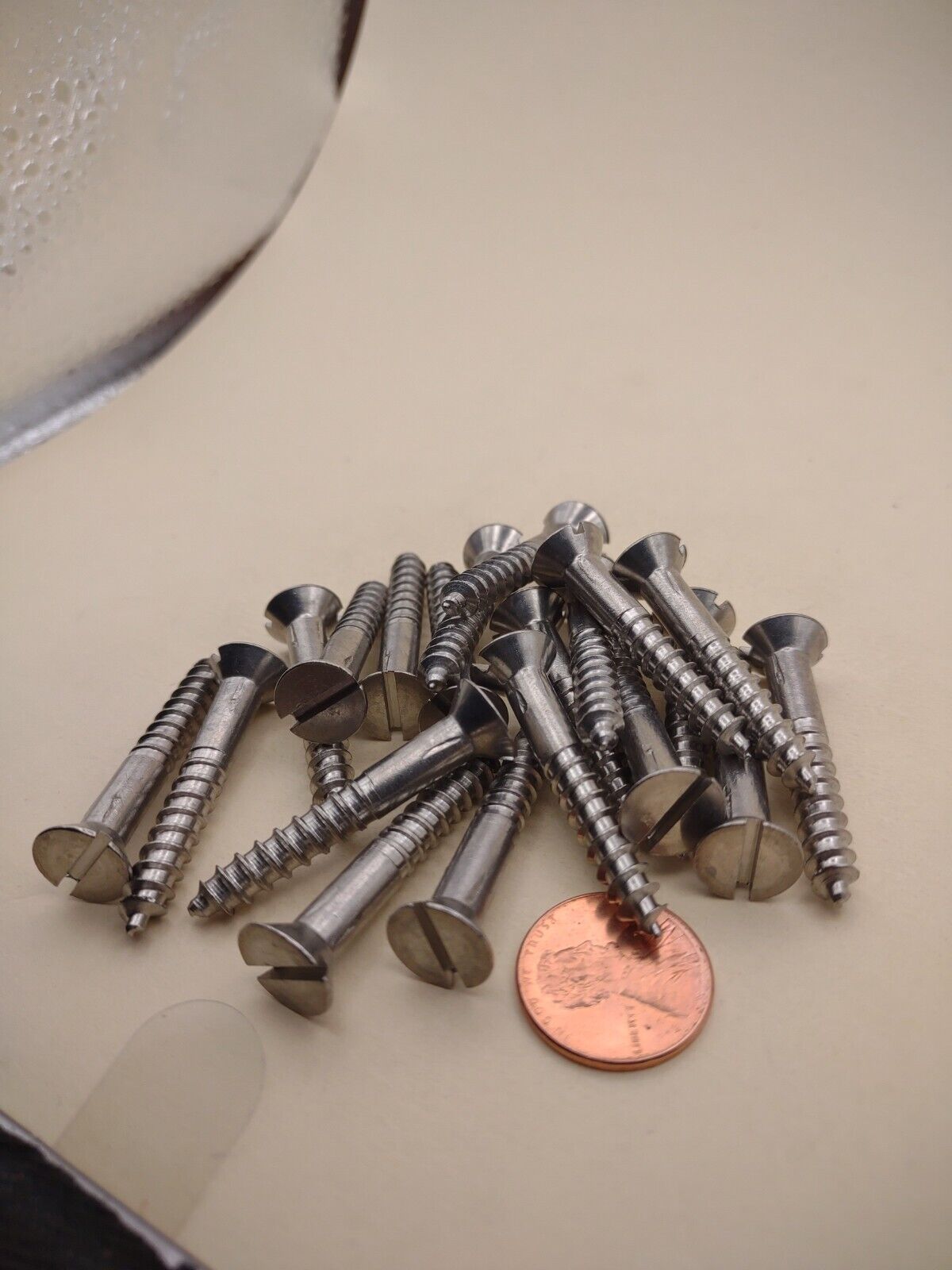 #12 x 1-1/2" 18-8 Stainless Flat Head Slotted Marine Wood Screws (20 pack SSWS24