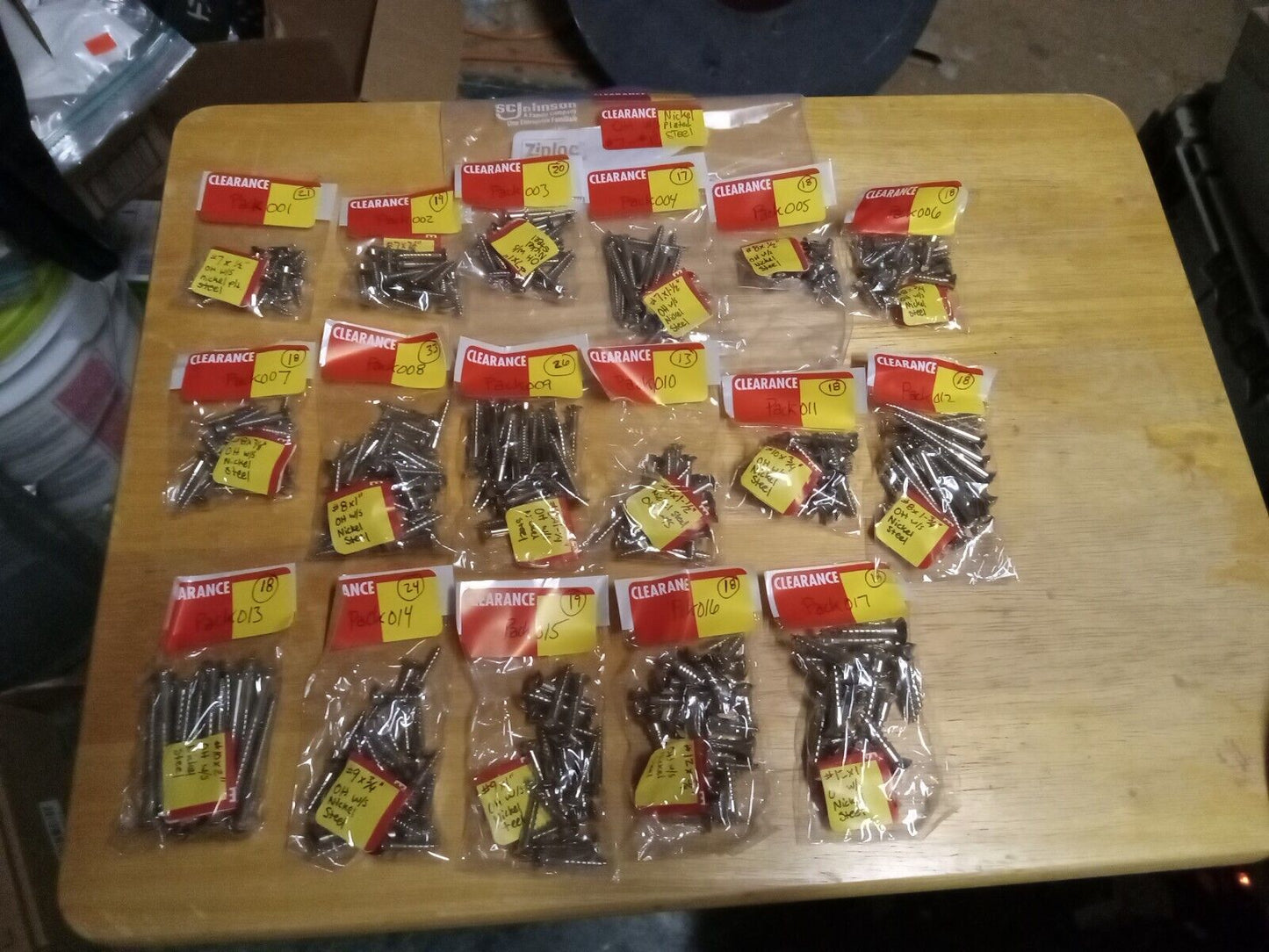 Oval Head Chrome Brass Wood Screw Assort / Mix Lot #7-#12 Size Pack001017