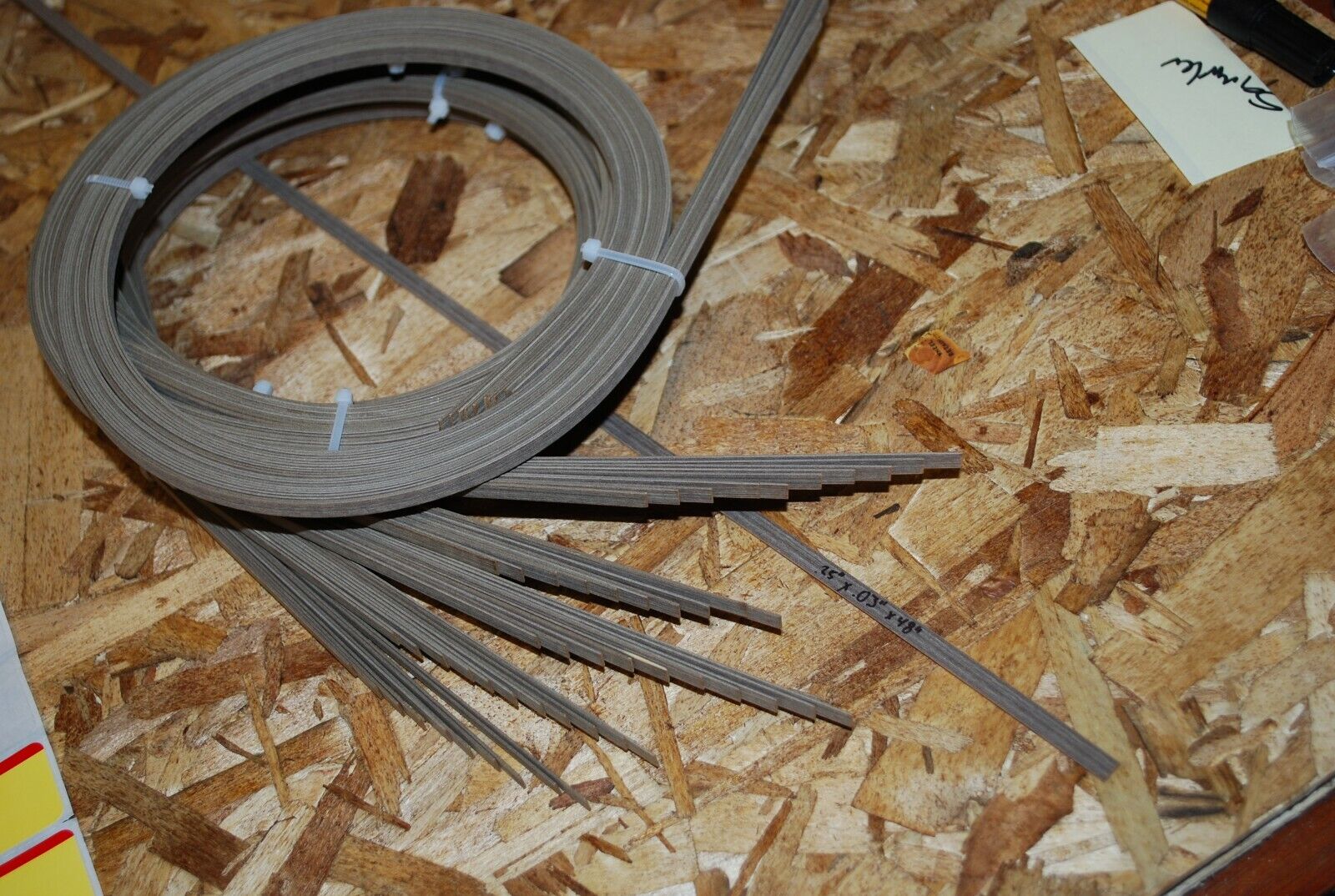 (10pc) .25" x .03" x 48" Phenolic Laminate Strips Various Craft Use LOT102-28b