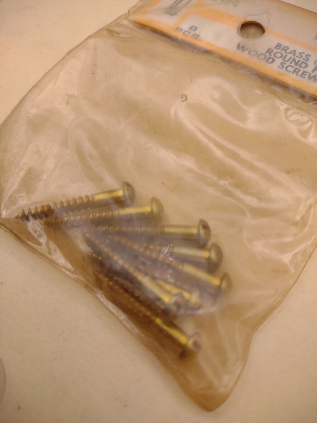 #6 x 1" Slotted Round Head Reed & Prince BRASS Wood Screws (8pcs) Lot RP113