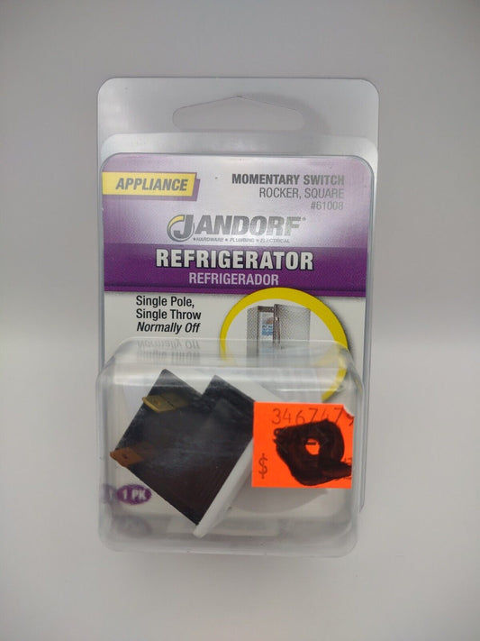 Jandorf Refrigerator Momentary Rocker SWITCH 5 Amp Single Pole White 61008 E19