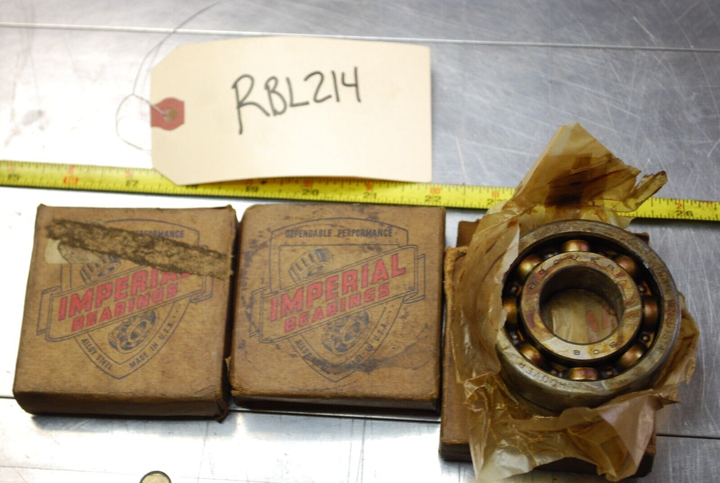 Imperial Hoover 306S open Ball Bearings - Lot of Qty (3) NOS - RBL214