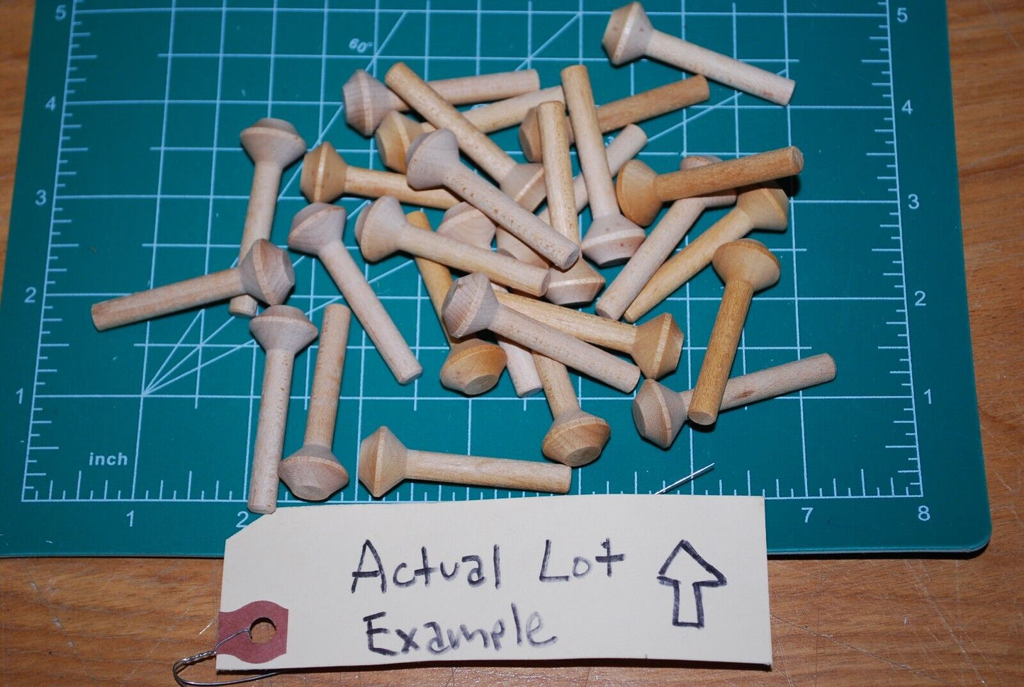 1/4" Tenon x 1-7/8" Unfinished Hardwood Toy Axel Peg 25pc Packs Lot #TA07