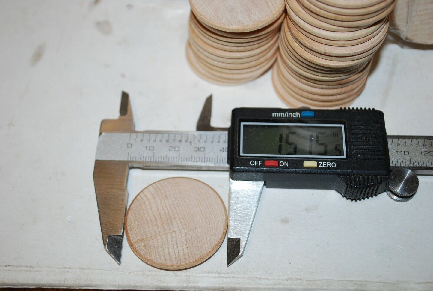 1.5" Unfinished Wooden Disc / Coin / Medallion / Token / Poker Chip Lot of (100)