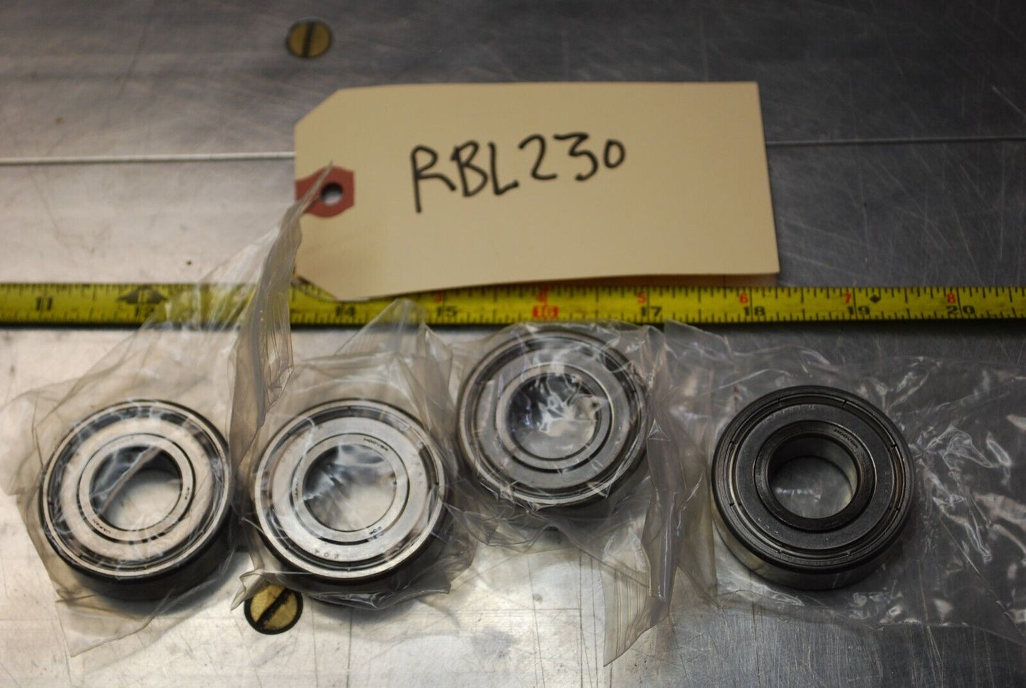 HOOVER 204 ZZ Ball Bearings - Lot of Qty (4) NOS - RBL230