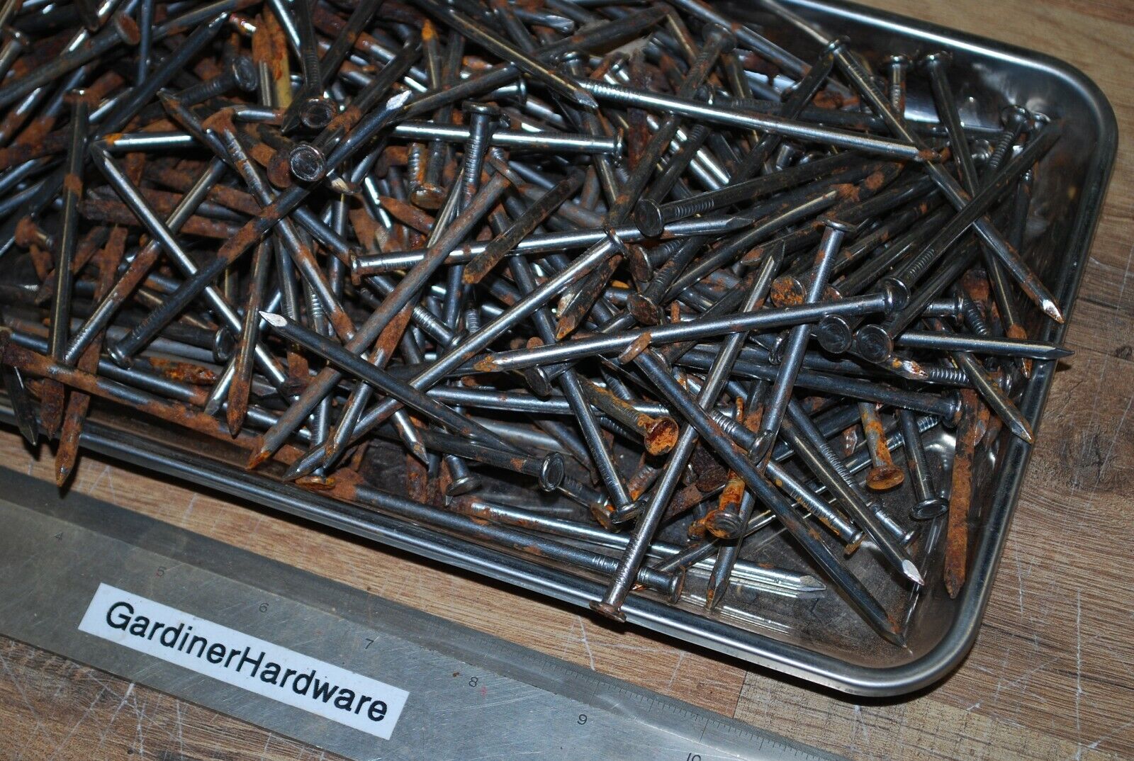 16D 3.5" - 5lbs Rustic Weather aged Steel Nails - Steampunk Hardware - #NB10
