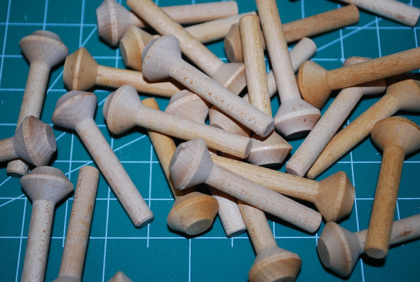 1/4" Tenon x 1-7/8" Unfinished Hardwood Toy Axel Peg 25pc Packs Lot #TA07