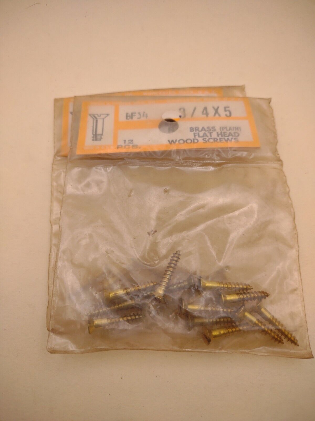#5 x 3/4" Slotted Flat Head Reed & Prince BRASS Wood Screws (24pcs) Lot RP062