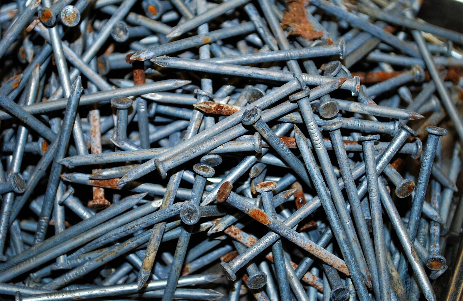 8D 2.5" - 5lbs Rustic Weather aged Steel Nails - Steampunk Hardware - #NB08