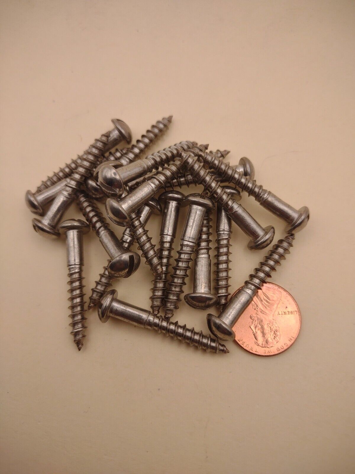 #10x 1-1/4" 18-8 Stainless Round Head Slotted Marine Wood Screws 20 pack SSWS47b