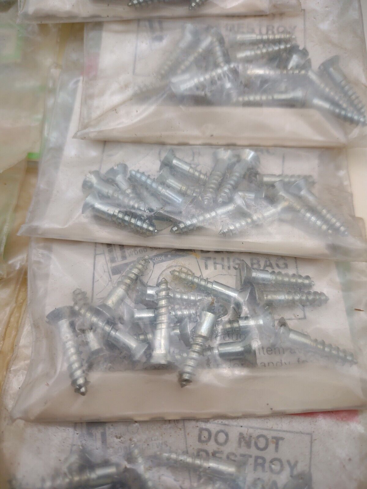 #7 x 3/4" Slotted Flat Head Reed & Prince Wood Screws (135pcs) NOS Lot RP020