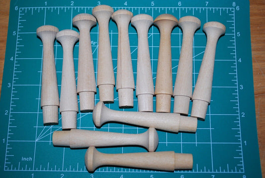3-1/2" Unfinished Hardwood Shaker Peg - Coat hanger rack 12pc Packs Lot #SP01