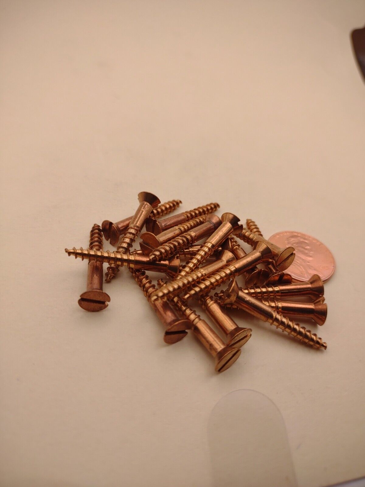 #6 x 1" Silicon Bronze Flat Head Slotted Marine Wood Screws (20) pack SBWS15