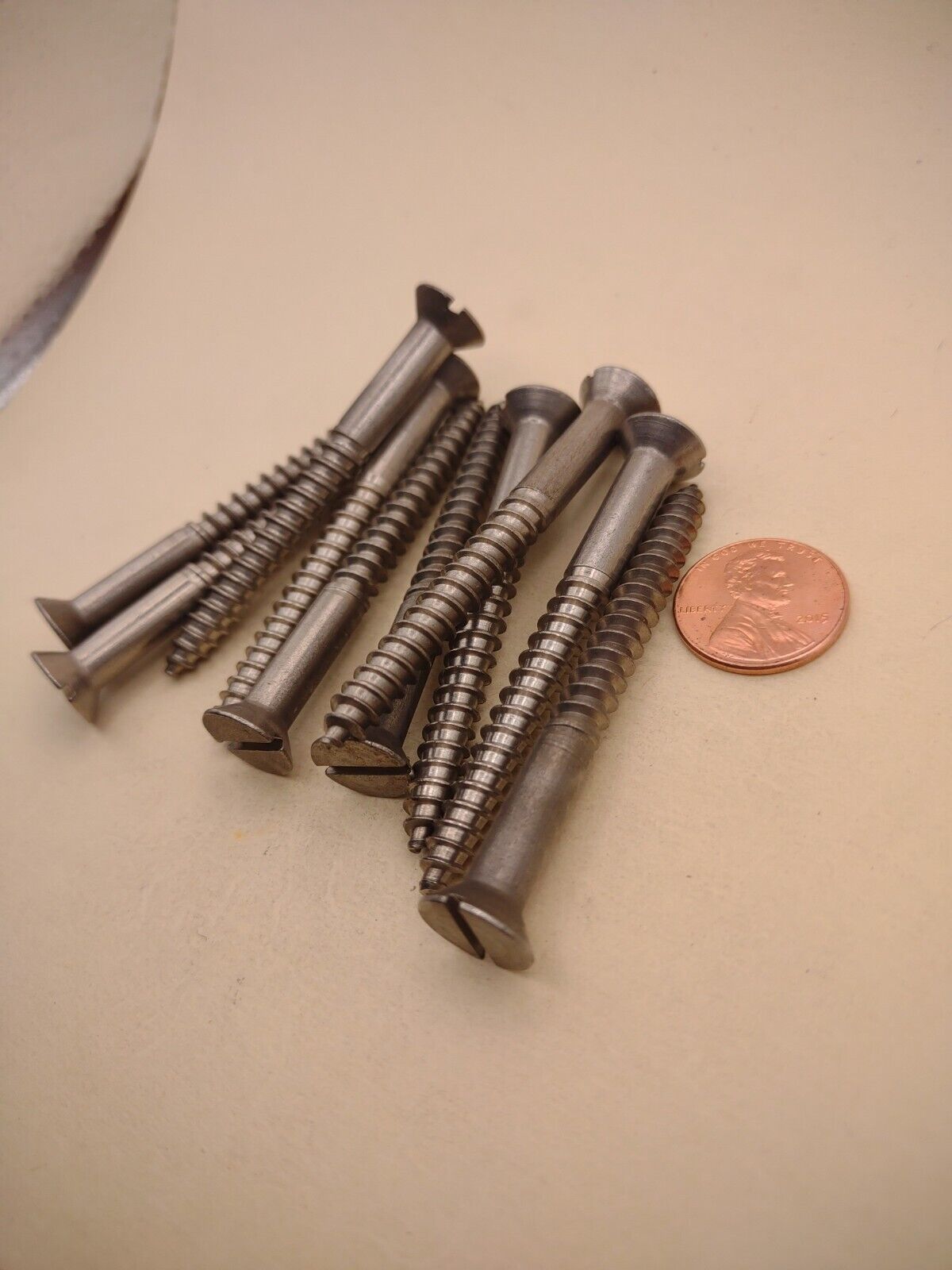 #14 x 2-1/4" 18-8 Stainless Flat Head Slotted Marine Wood Screws (10 pack SSWS27
