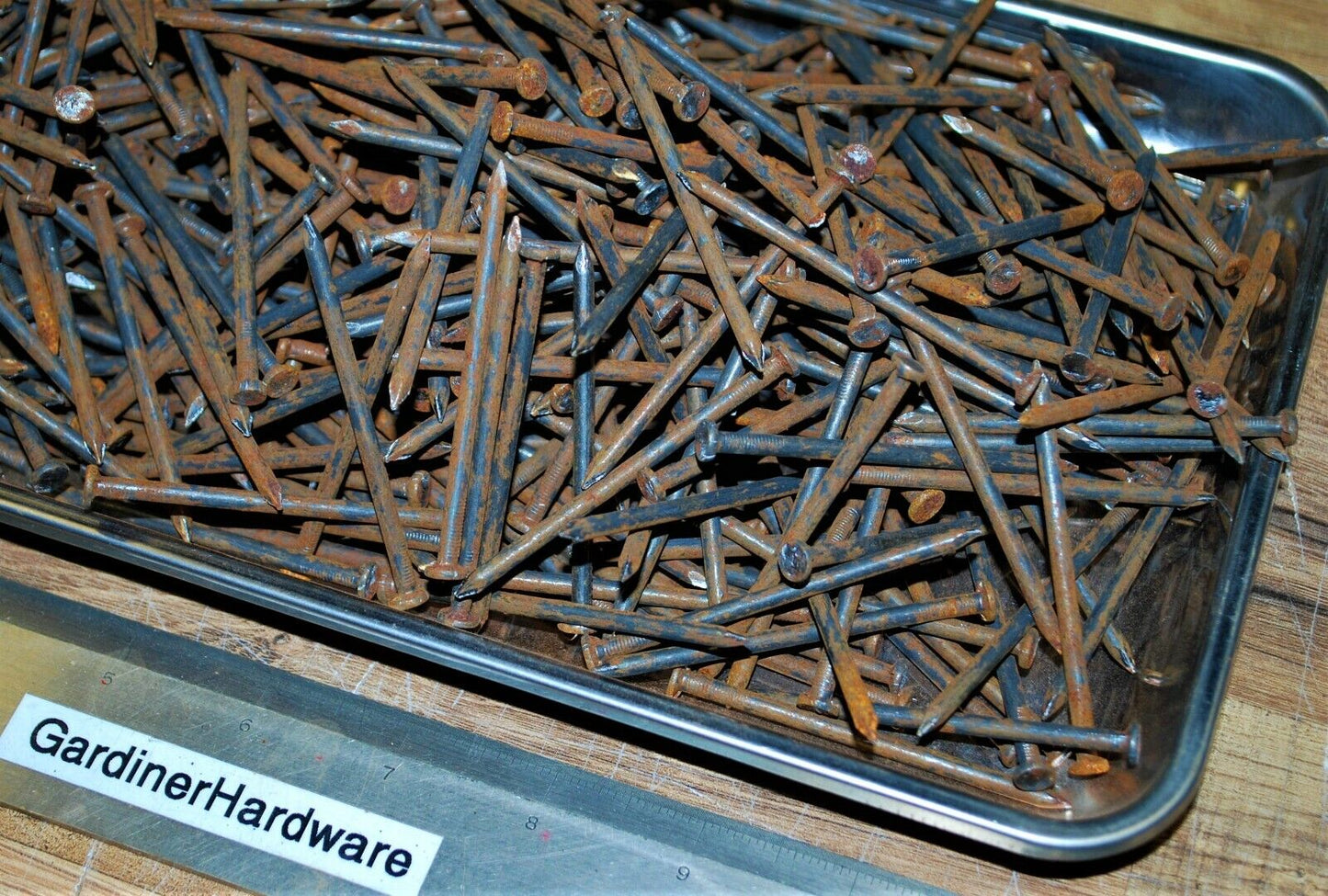 8D 2.5" - 5lbs Rustic Weather aged Steel Nails - Steampunk Hardware - #NB06