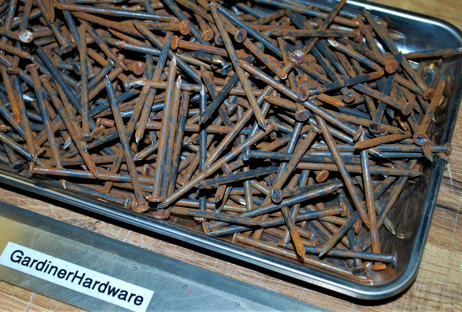 8D 2.5" - 5lbs Rustic Weather aged Steel Nails - Steampunk Hardware - #NB06