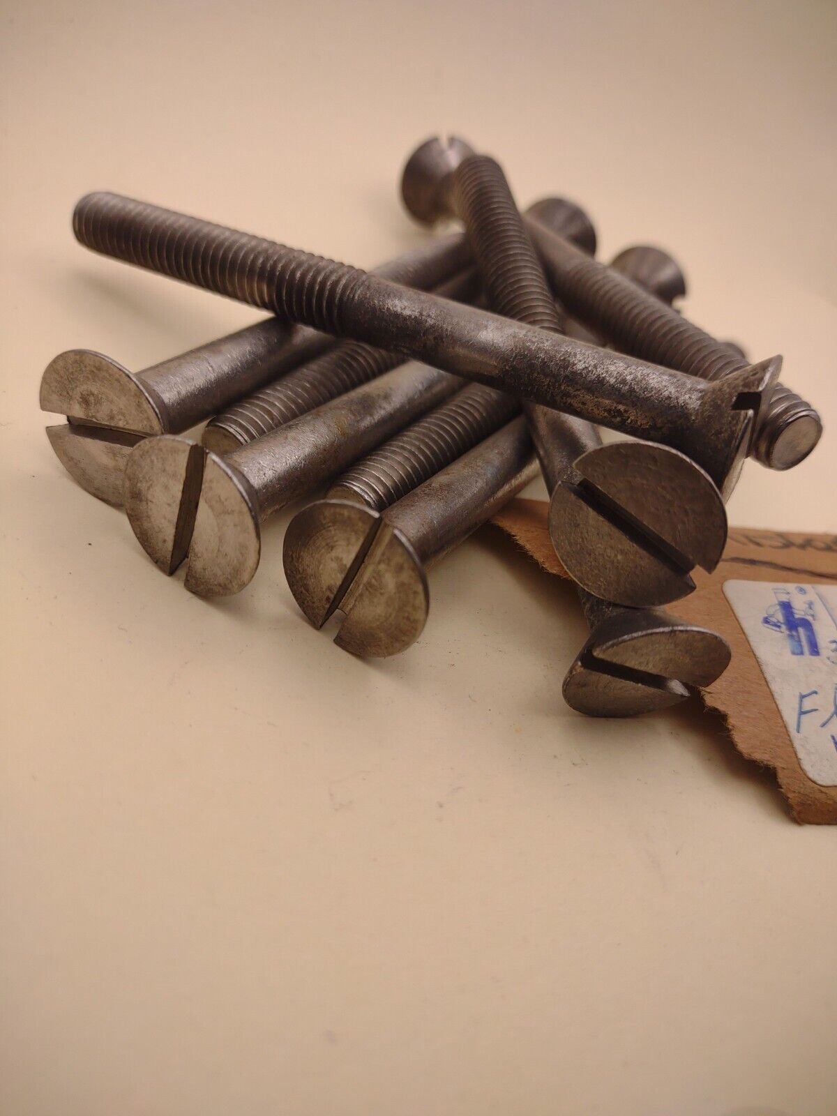 3/8"-16 x 4" 18-8 Stainless Flat Head Slotted Machine Screws 10 pack SSMS84