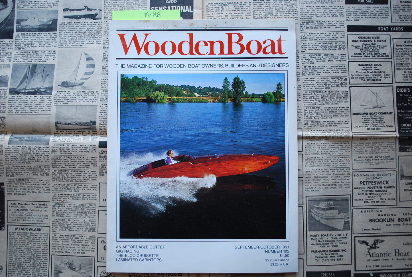 WoodenBoat Magazine "Laminated Cabintops" Sept / Oct 1991 No. 102 M-065