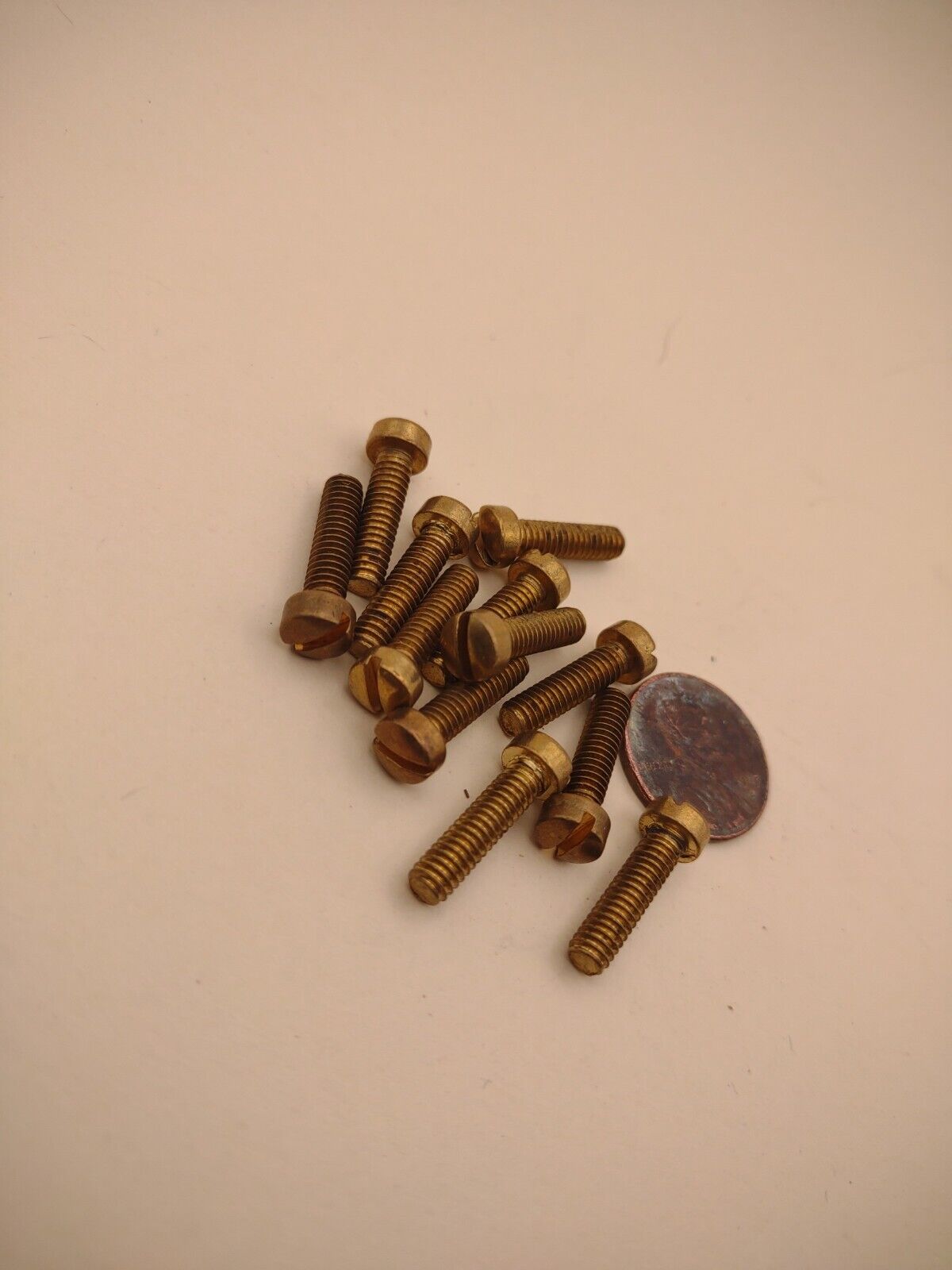 #8-32 x 3/4" NOS Fillister Head Slotted Brass Machine Screws Pack of (12) FIL08