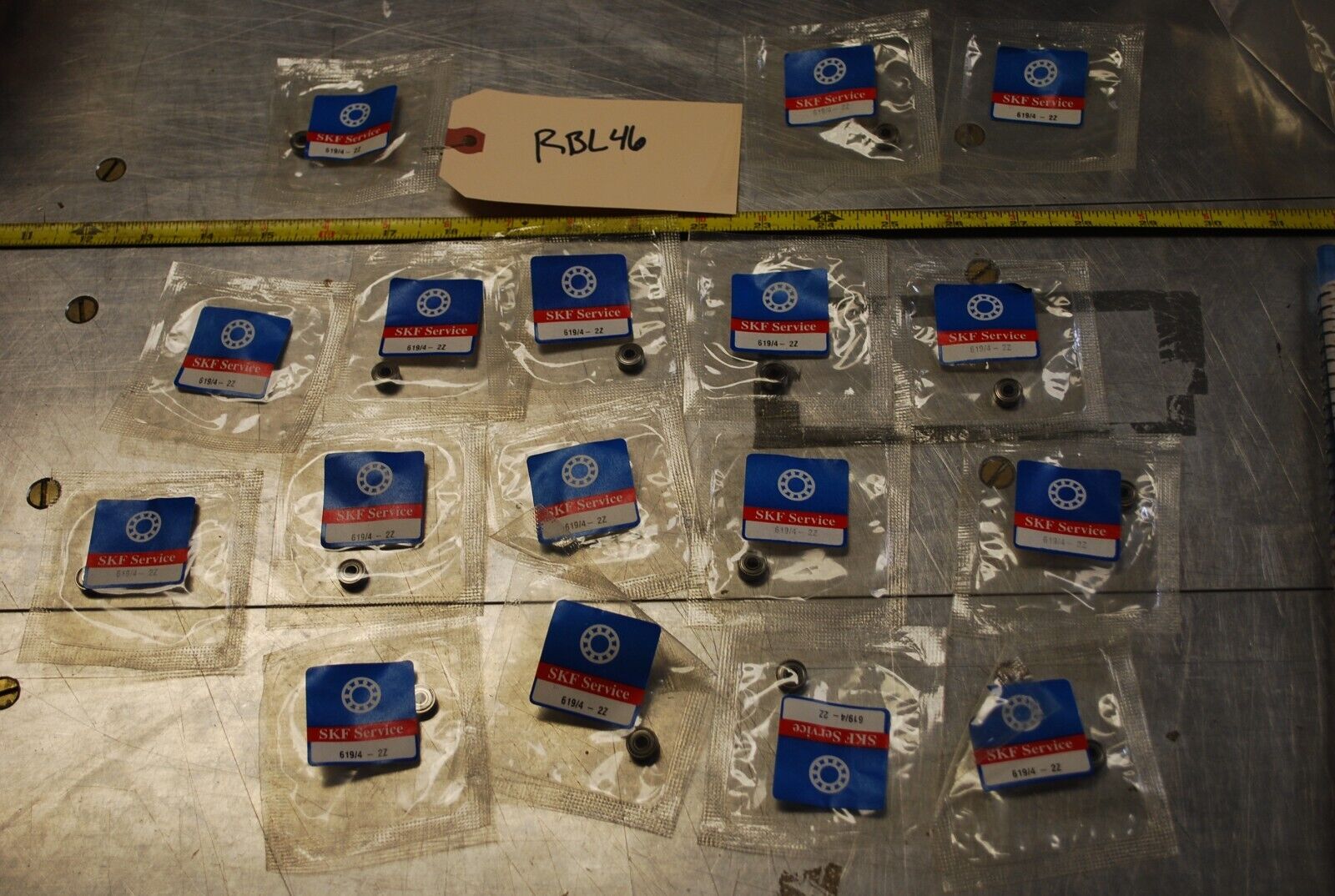 SKF 619 42Z Ball Bearings - Lot of Qty (17) NOS - RBL046