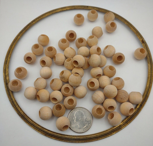 1/2" Dia. 1/4" hole Unfinished Wood Round Ball Dowel Cap 50pc Packs Lot #DC05