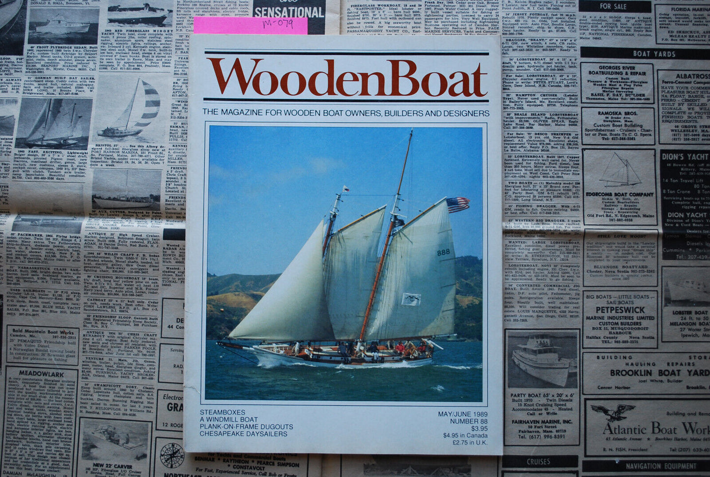 WoodenBoat Magazine "Steam Boxes" May / June 1989 No. 88 M-079