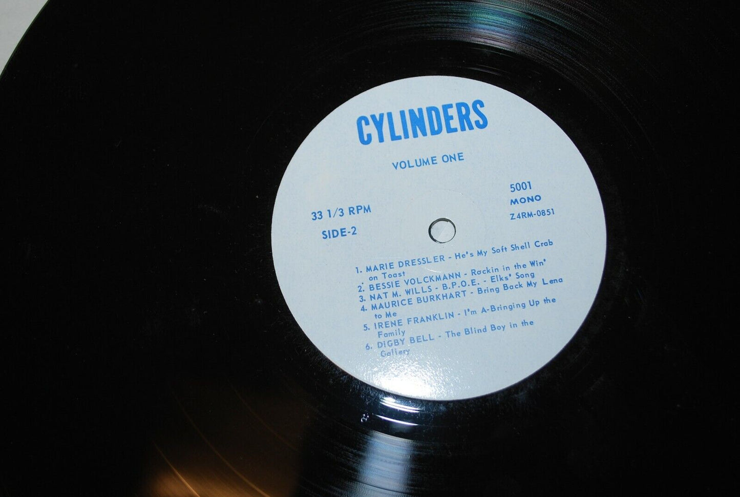 N.O.S. 33rpm CYLINDERS record recreations RCA 5001 Z4RM-0851- Multiple Avail