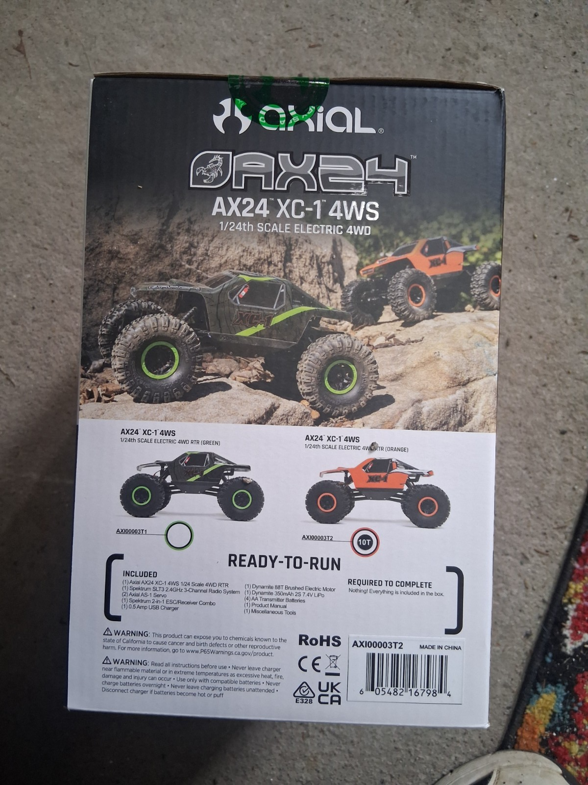 Axial AX24 XC-1 XC1 1/24 Scale 4WD RTR 4WS Mini Crawler Truck Orange - 80N-232