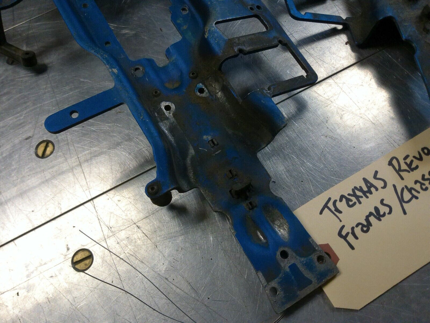 Lot of used Traxxas Revo Frame / Chassis Plates and Parts, Dirty but reusable