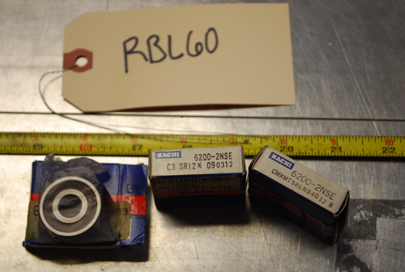 NACHI 6200 2NSL Ball Bearings - Lot of Qty (3) NOS - RBL060