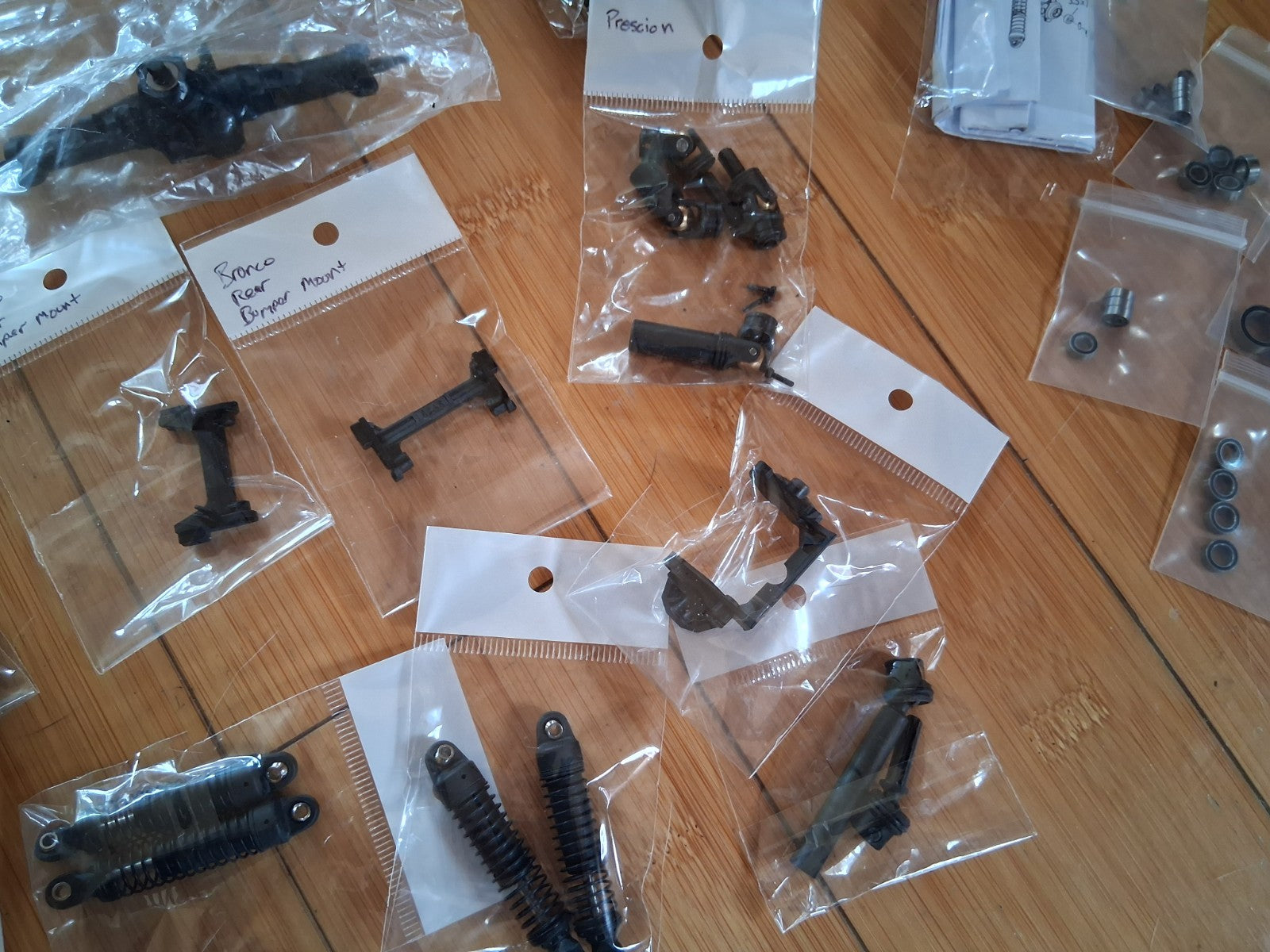 Huge lot of Traxass TRX4M Crawler Parts, Upgrades, Trailer, Bearings + - 80N-210