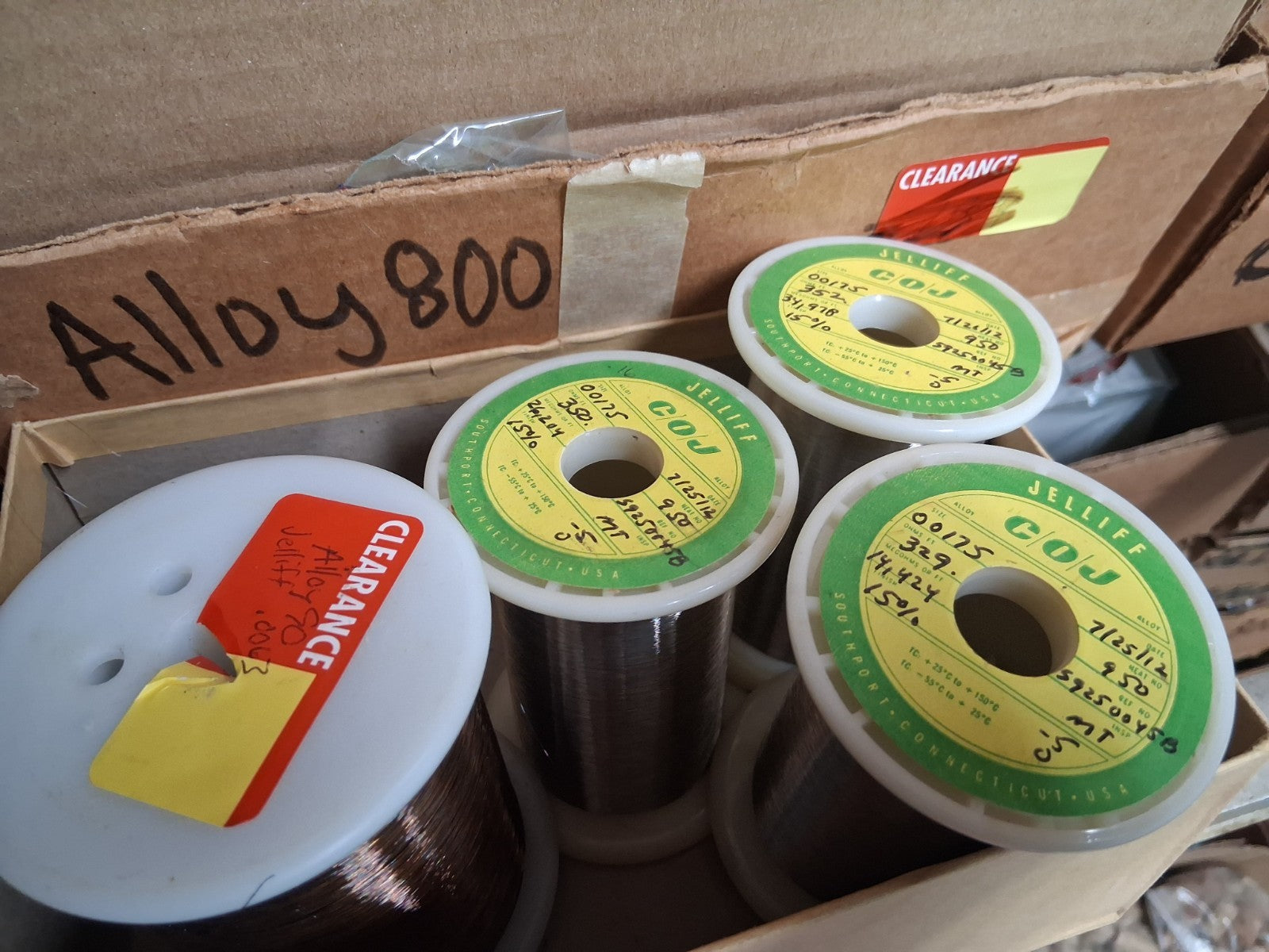 Huge lot of fine electronics Resistance Wire - over 600 rolls, various Alloys
