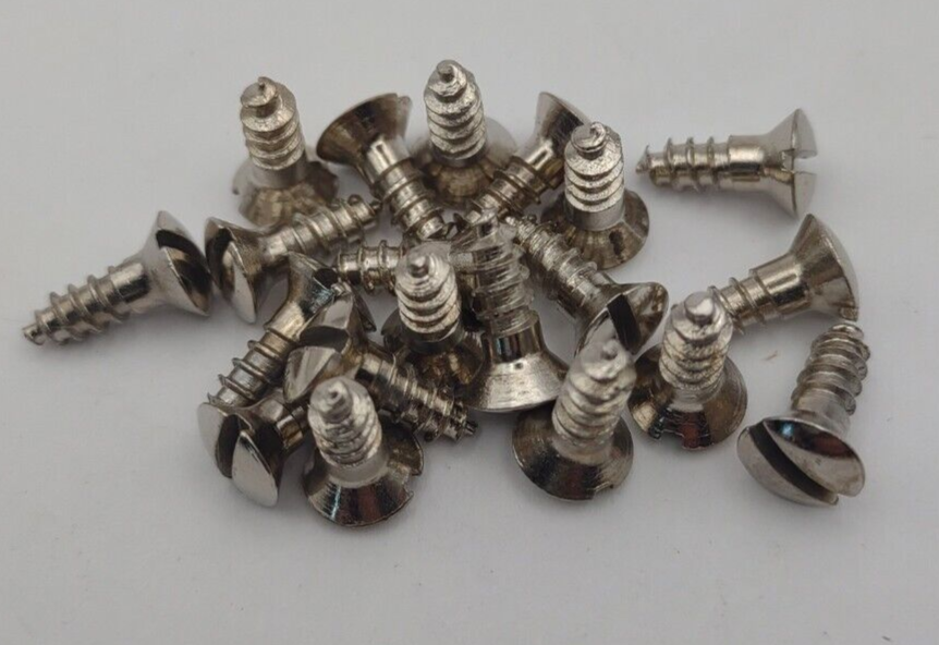 #8 x 1/2" Nickel Plated Oval Head Slotted Steel Wood Screws (20) Packs #csp05