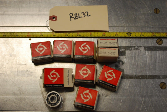 Hoffman XH-91 S-897 Ball Bearings - Lot of Qty (9) NOS - RBL032
