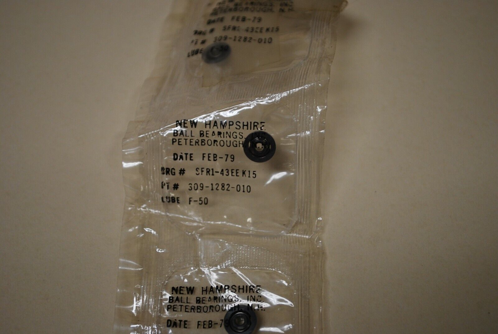 Lot of (3) New Hampshire SFR1-43Eek15 Micro Precision Ball Bearings