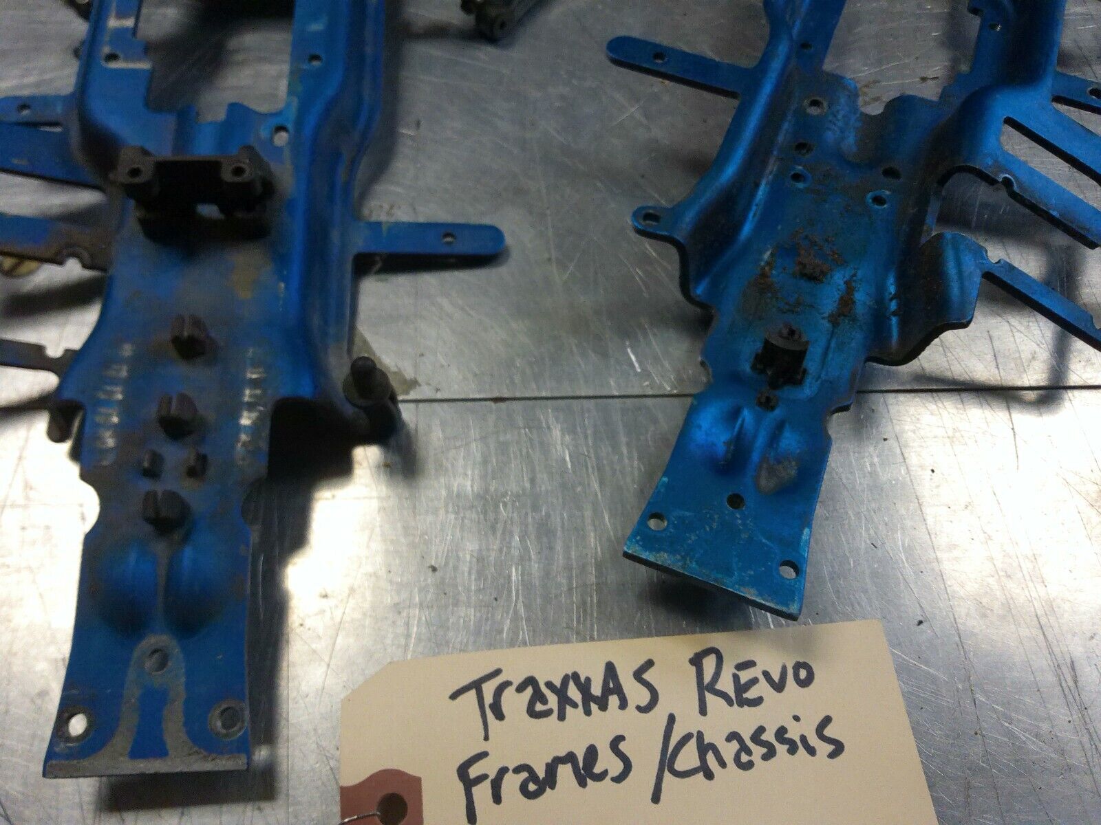Lot of used Traxxas Revo Frame / Chassis Plates and Parts, Dirty but reusable