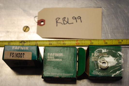 Fafnir FS1KDD7 Ball Bearings - Lot of Qty (2) NOS - RBL99