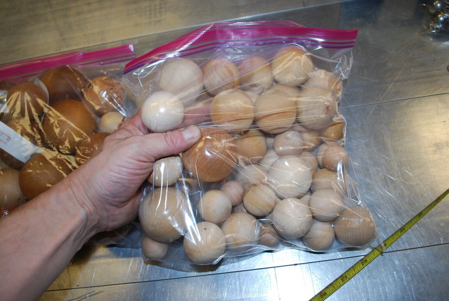 Balls, Spheres, Assort,Wooden Craft Parts / Shapes Mix Dia. - Actual Lot – WPS53