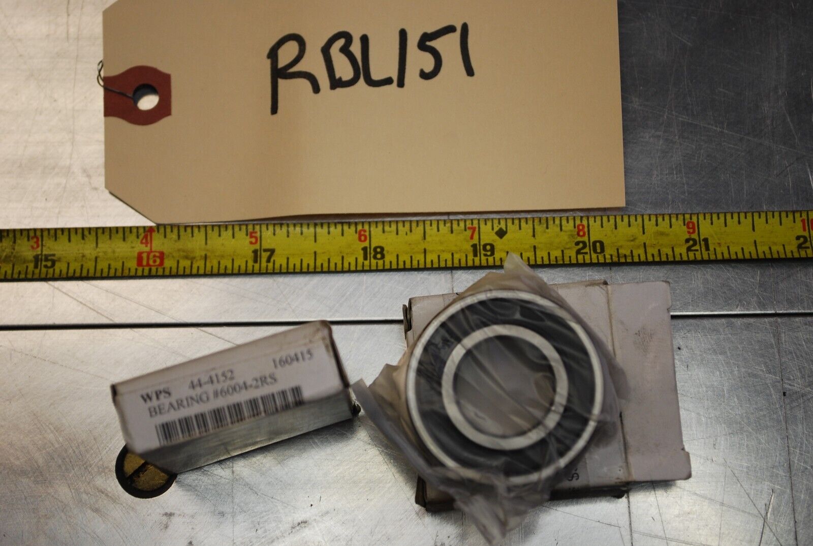 WPS 6004-2RS Ball Bearings - Lot of Qty (2) NOS - RBL151