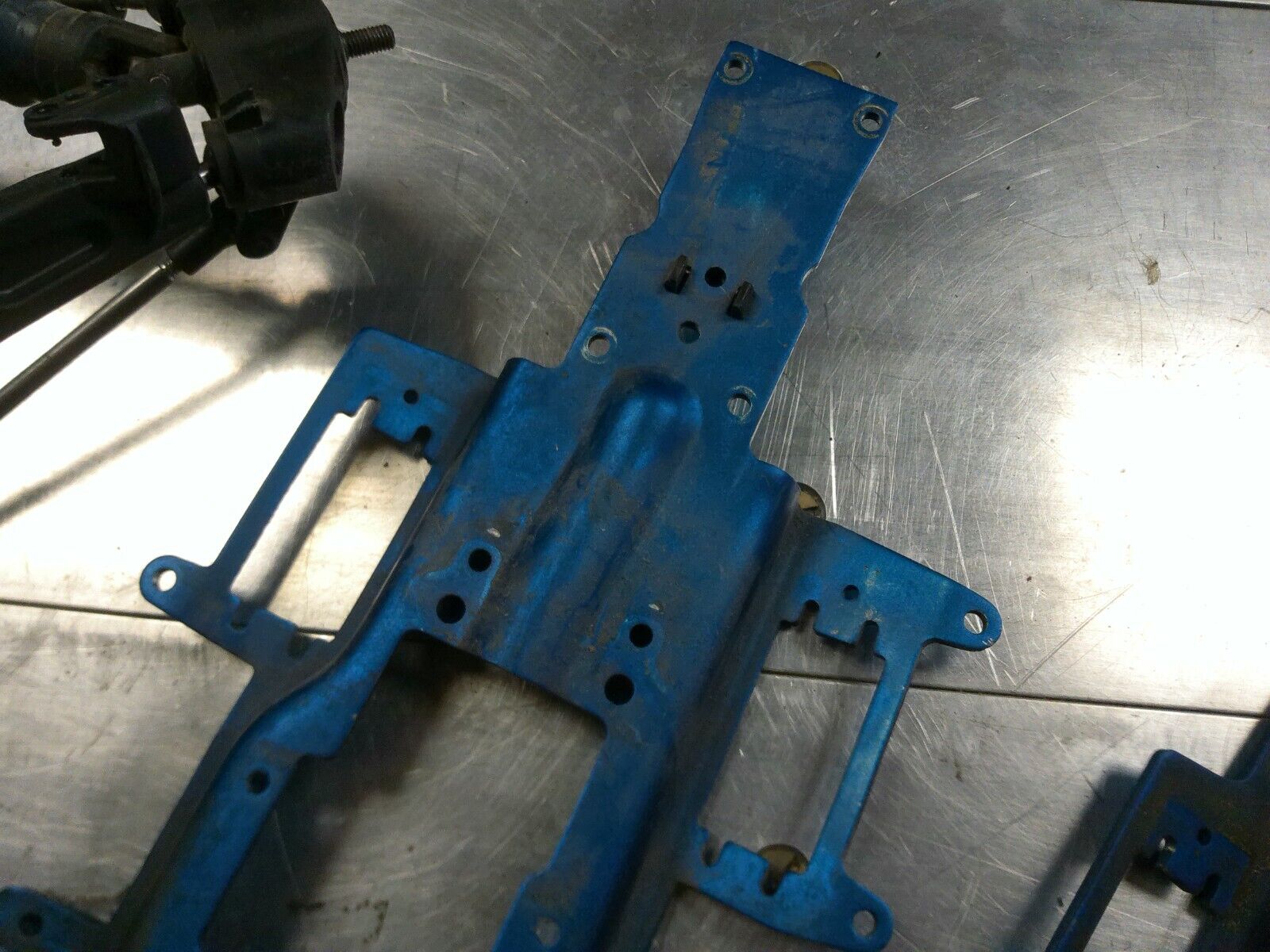 Lot of used Traxxas Revo Frame / Chassis Plates and Parts, Dirty but reusable