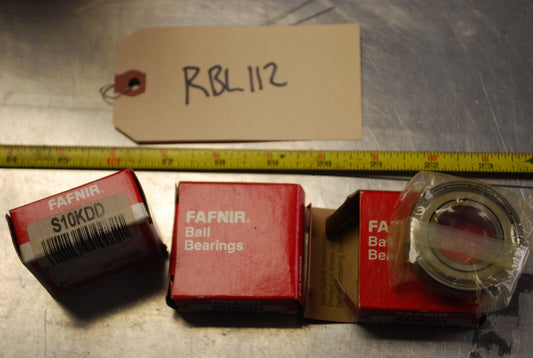 Fafnir S10KDD Ball Bearings - Lot of Qty (3) NOS - RBL112