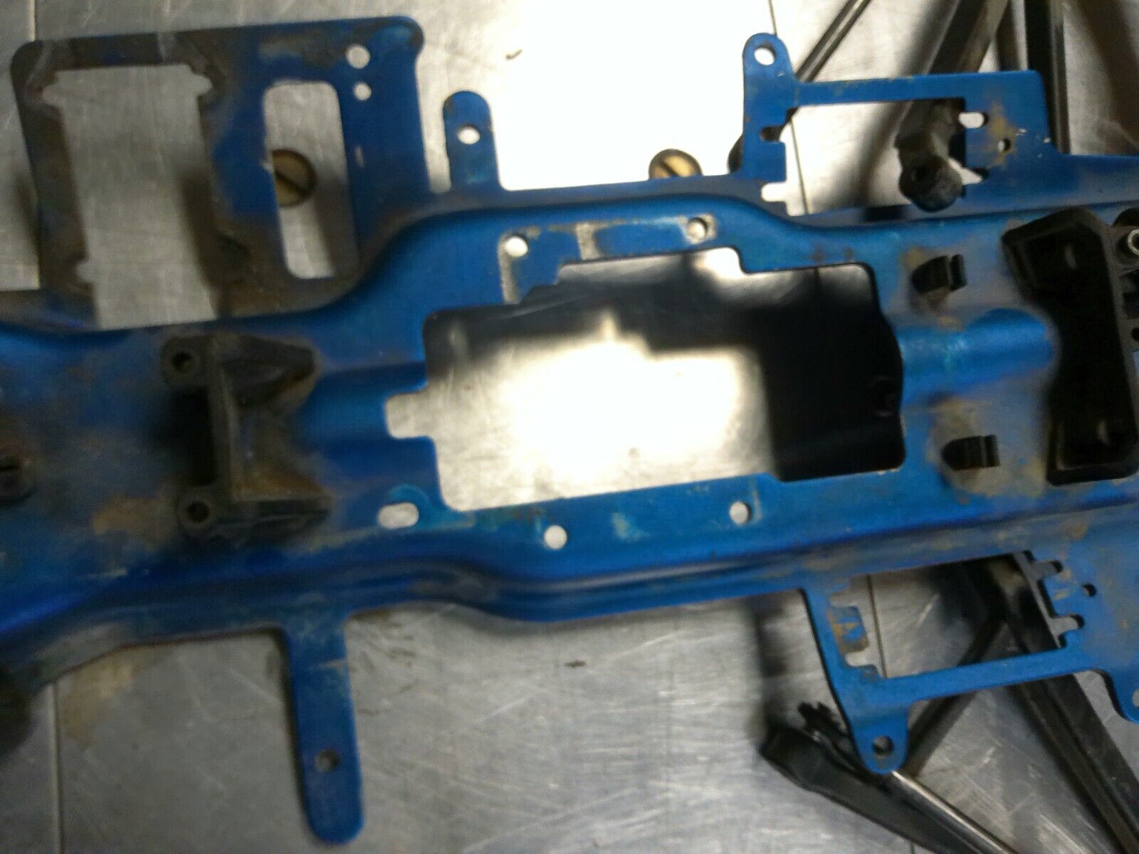 Lot of used Traxxas Revo Frame / Chassis Plates and Parts, Dirty but reusable