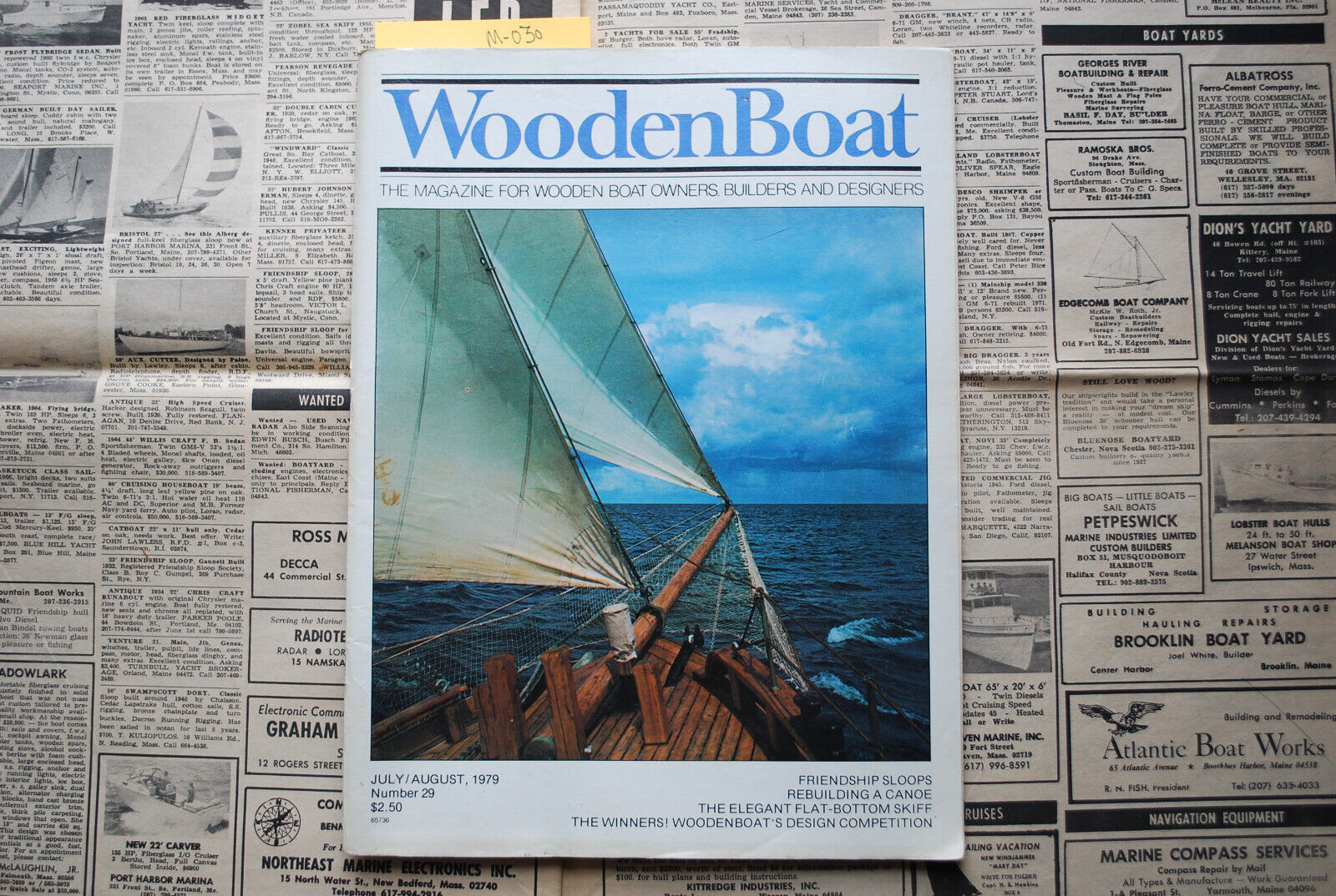 WoodenBoat Magazine "Rebuildng a Canoe" Jul / Aug 1979 No. 29 - M-030