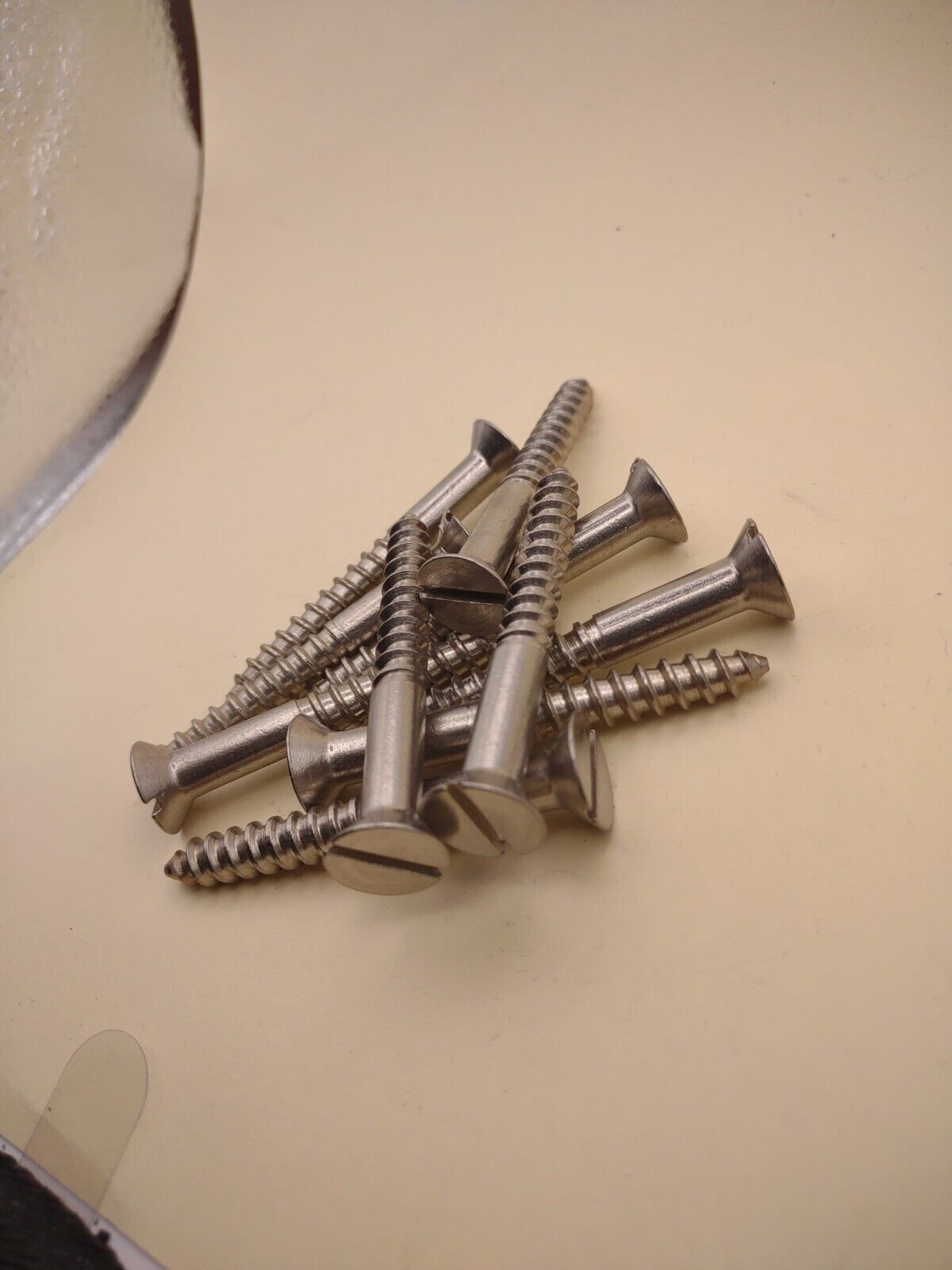 #16x 2-1/2" 18-8 Stainless Flat Head Slotted Marine Wood Screws (10) pack SSWS65