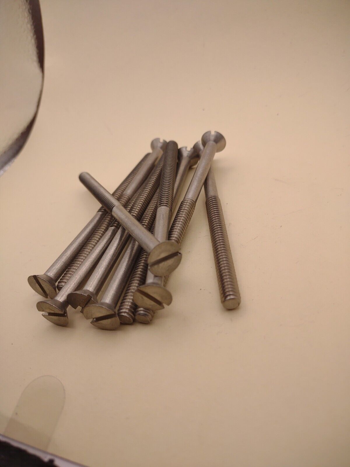 1/4"-20 x 4" 18-8 Stainless Flat Head Slotted Machine Screws 10 pack SSMS83