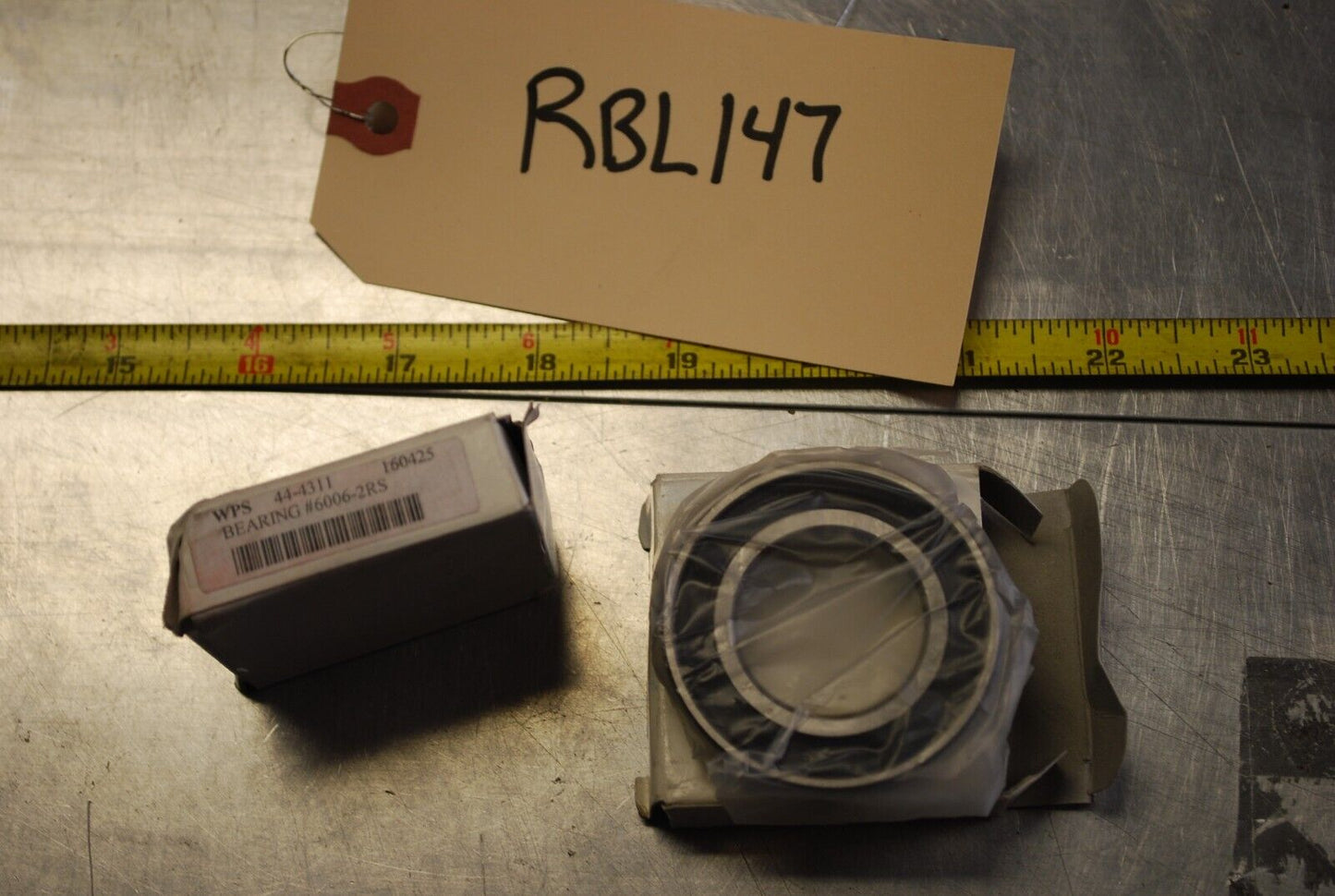WBS 6006-2RS Ball Bearings - Lot of Qty (2) NOS - RBL147