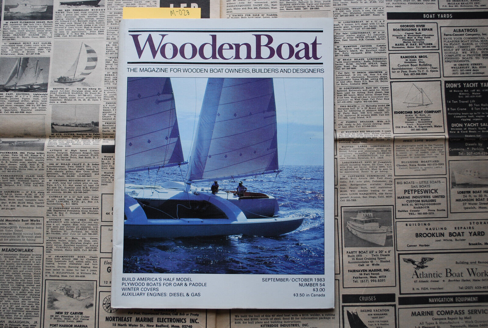 WoodenBoat Magazine "Plywood Boats for Oar Paddle" Spet/Oct 1983 No. 54 - M-028