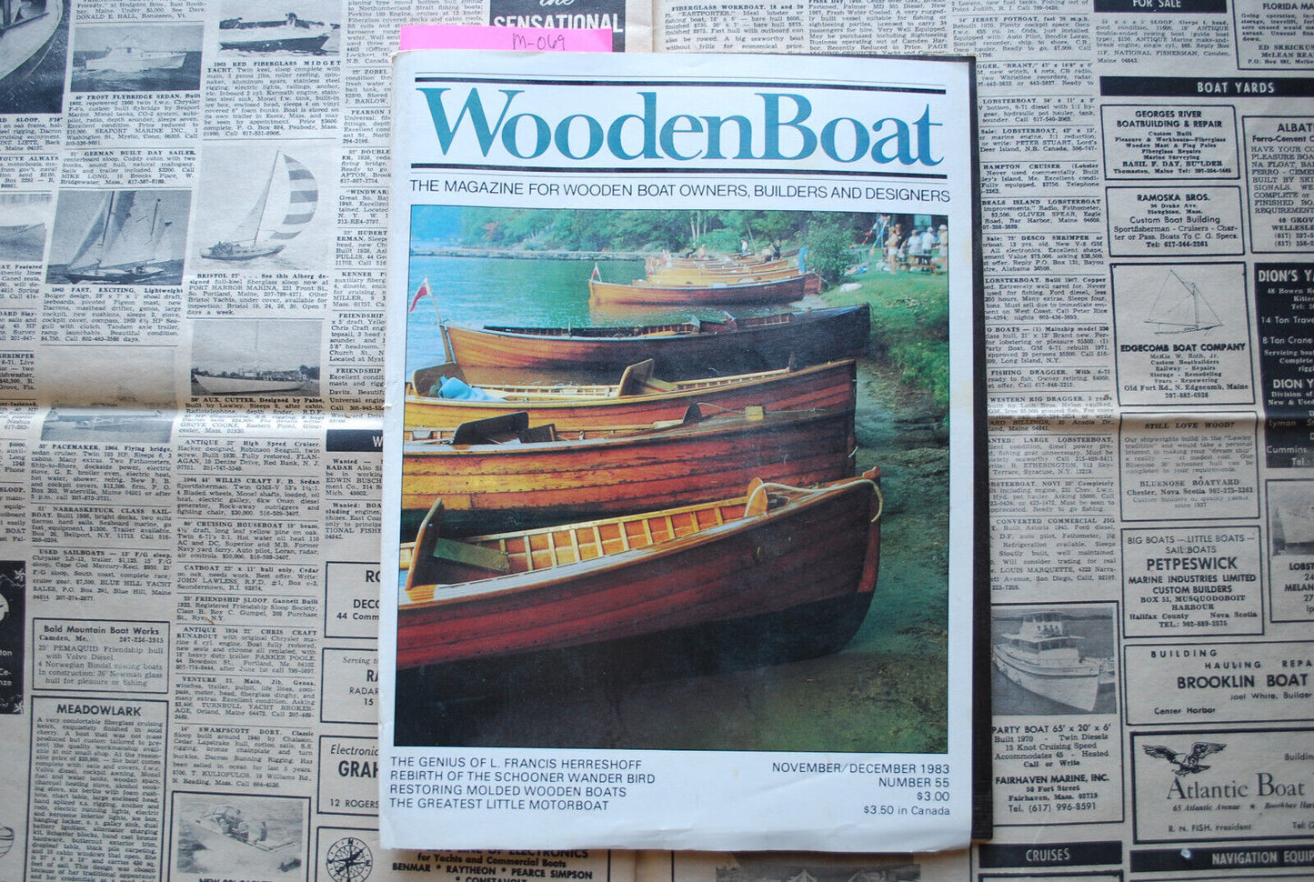 WoodenBoat Magazine "Restoring Molded Wooden Boats" Nov / Dec 1983 No. 55 M-069
