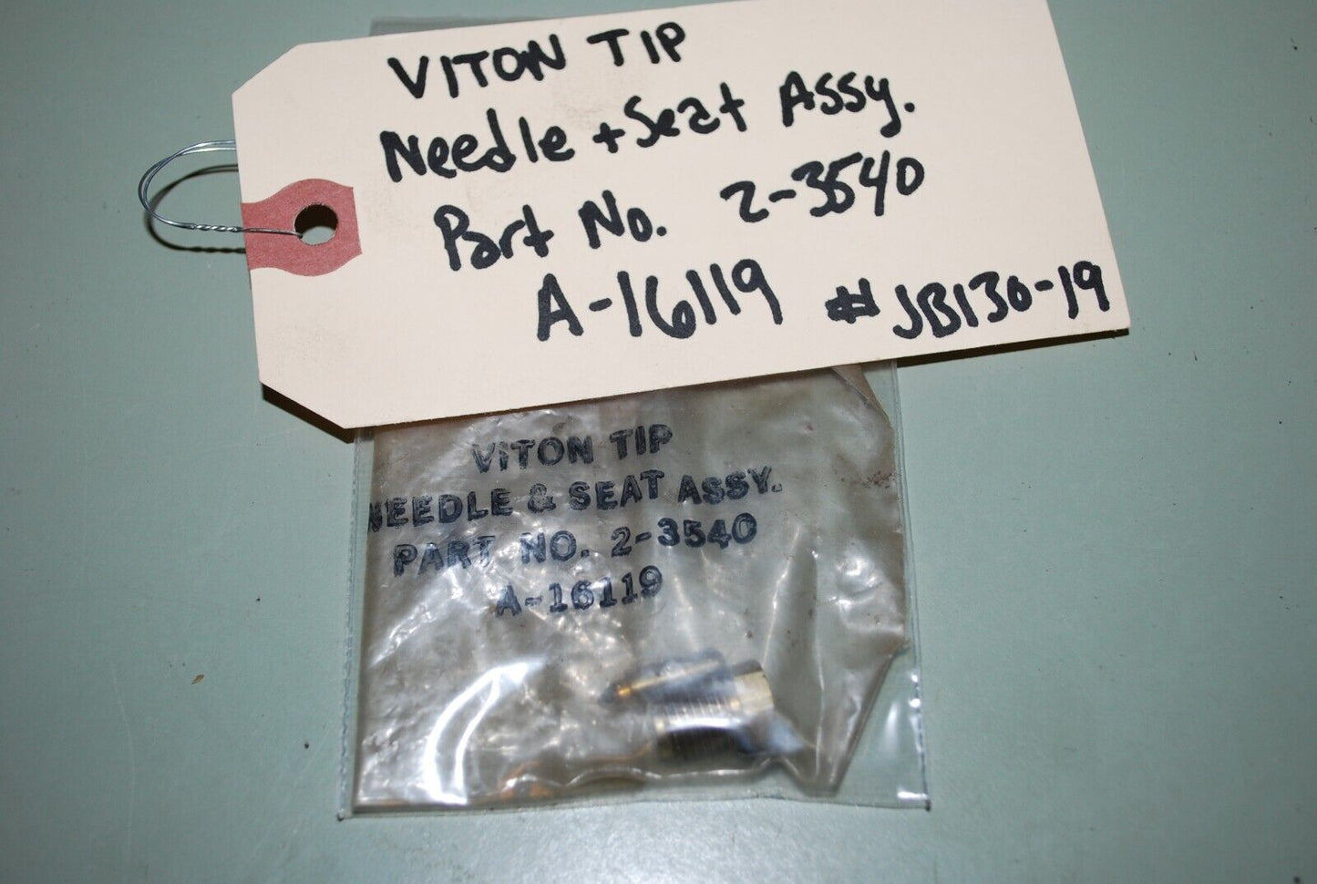 NOS VITON TIP Needle & Seat Assembly Part No. 2-3540 A-16119 Lot #JB130-19